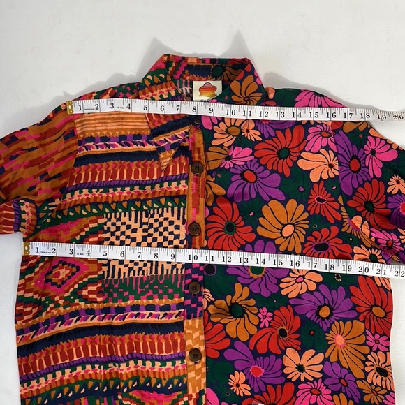 FARM RIO CLASSIC BUTTON DOWN SKIRT FLORAL PRINT-SIZE S MULTICOLOR NWT - Picture 9 of 10